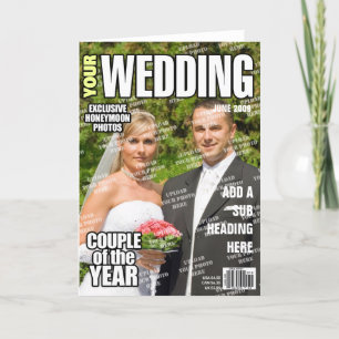 Bröllop Personlig Magazine Cover Kort