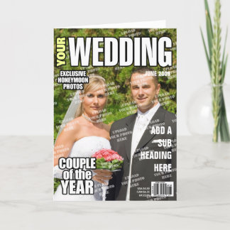 Bröllop Personlig Magazine Cover Kort