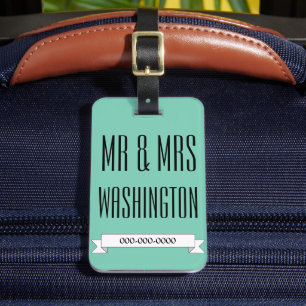 Bröllop Personlig Mr. & Luggage Tag Gift Bagagebricka