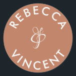 Bröllop Personlig Namn Runt Klistermärke<br><div class="desc">Den här neutralten i personlig tackar du för att du har bröllopsmärken är ett vackert tillägg till alla bröllop firande. Anpassadets klistermärken är designade för att ge ditt bröllop en personlig beröring eller tack för dina gåvor. De komar i olika former och storlekar. Dessa klistermärken kan också användas för att...</div>