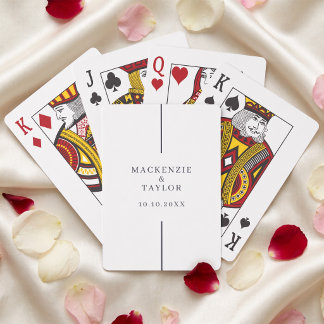 Bröllop Personligt Namn och Datum Casinokort