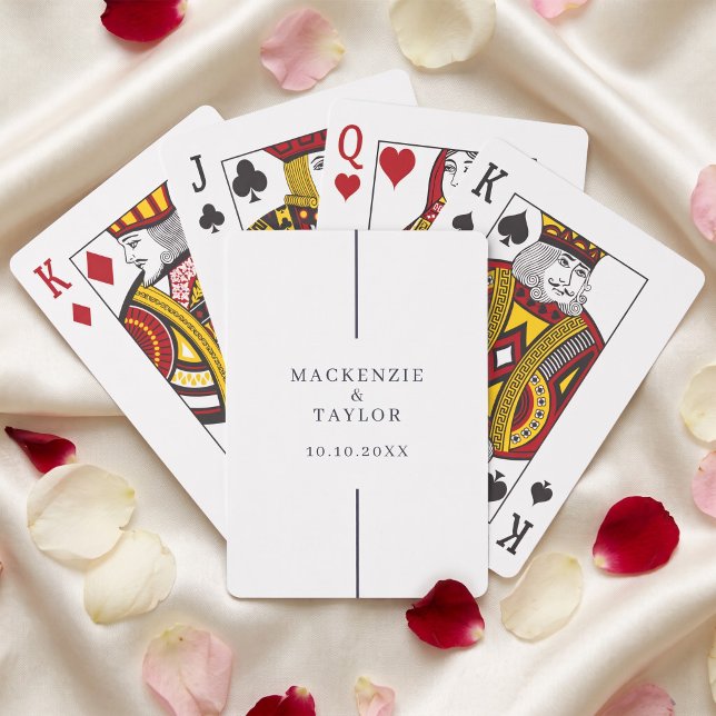 Bröllop Personligt Namn och Datum Casinokort (Wedding Day Newly Wed Personalized Names and Date Playing Cards by Ricaso. Wedding reception favors)