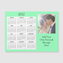 Bröllop Photo 2022 Mini Calendar Magnetic Invat Magnetisk Inbjudningskort