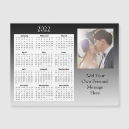 Bröllop Photo 2022 Mini Calendar Magnetic Invat Magnetisk Inbjudningskort