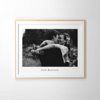 Bröllop Photo and Typewriter Caption Ny gifta