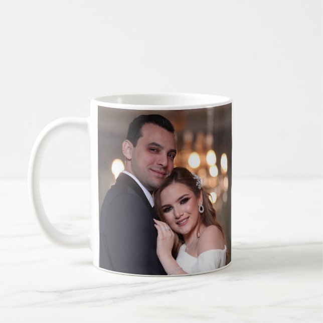 BRÖLLOP PHOTO ANPASSNINGSBAR COFFEE MUGG (Vänster)
