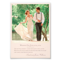 Bröllop Photo Anpassningsbar Quote Monogram  5x7