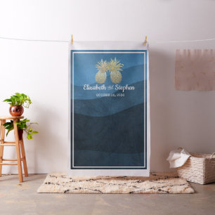 Bröllop Photo Booth Backdroppe Guld Pineapple par Tyg