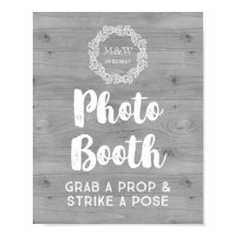 Bröllop Photo Booth Sign Wood Mönster Wandeans (fo