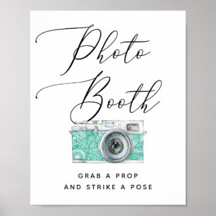 Bröllop Photo Booth-tecken Elegant Calligraphy Poster
