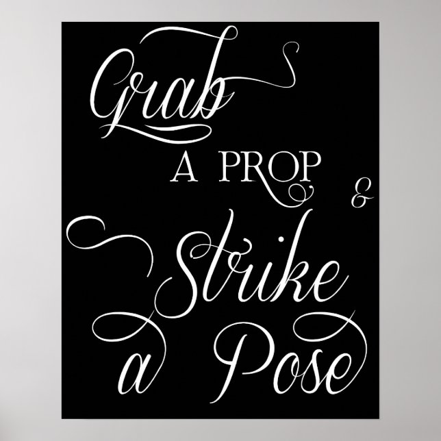 Bröllop Photo Booth-tecken Poster (Framsidan)