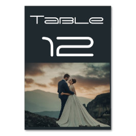 Bröllop Photo Bordsnummer-kort Bordsnummer