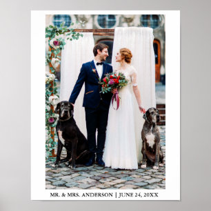 Bröllop Photo Bride and Groom Poster