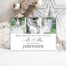 Bröllop Photo Collage Modern Monogram