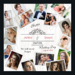 Bröllop Photo Collage Poster - Struktur<br><div class="desc">Fotokollage i elegant bröllop poster med en bakgrund av struktur av mjukt trä. Anpassa med dina egna foton,  namn och bröllop-datum för att skapa en tidlös nyckelfråga. Perfekt som en bröllop-gåva,  jubileumsminne eller murdeka för att fira kärlek och familj.</div>