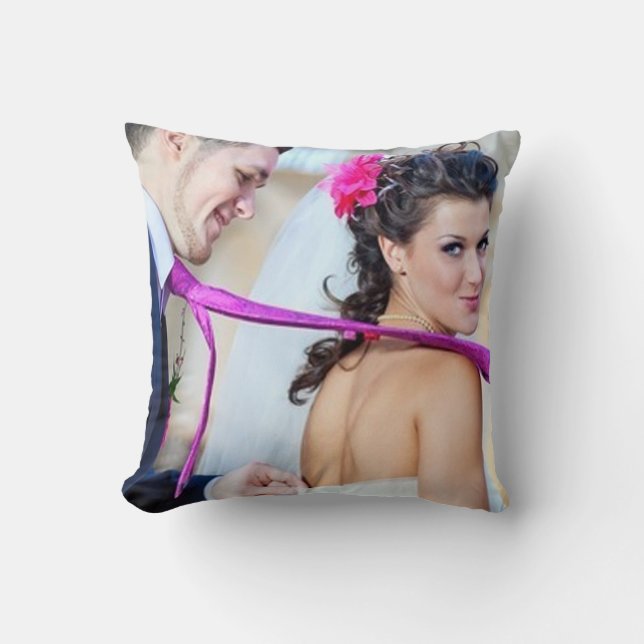 Bröllop Photo Gift Pillow Kudde (Framsida)