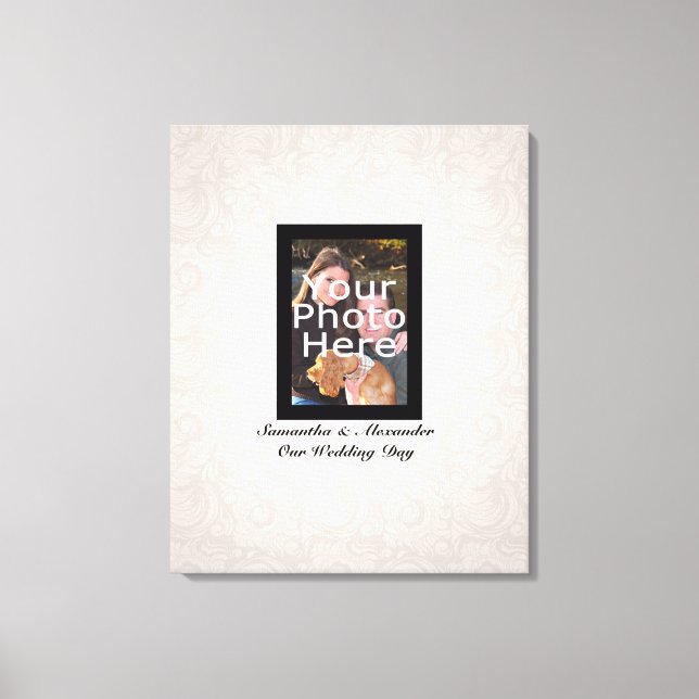 Bröllop Photo ~ Guest Namnteckning Kanvastryck (Framsida)