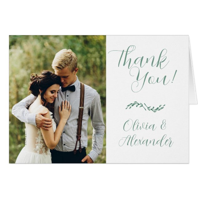 Bröllop Photo, Kärlek i Bloom Hälsningskort (Framsidan Horizontal)