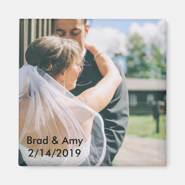 Bröllop Photo Magnet (Framsidan)