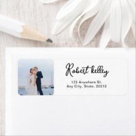 Bröllop Photo Namn Returetiketter Returadress Etikett