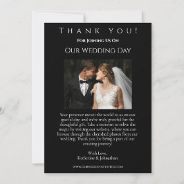 Bröllop Photo-Tack-Black and White Inbjudningar