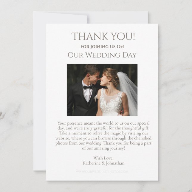 Bröllop Photo-Tack- Blommor med Heart Invi Inbjudningar (Framsida)