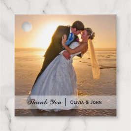 Bröllop Photo Tack Gåvor Etiketter