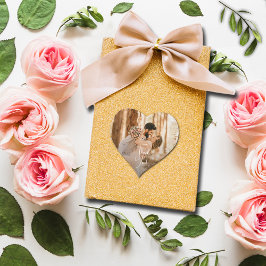 Bröllop Photo Tack Hjärtformat Klistermärke