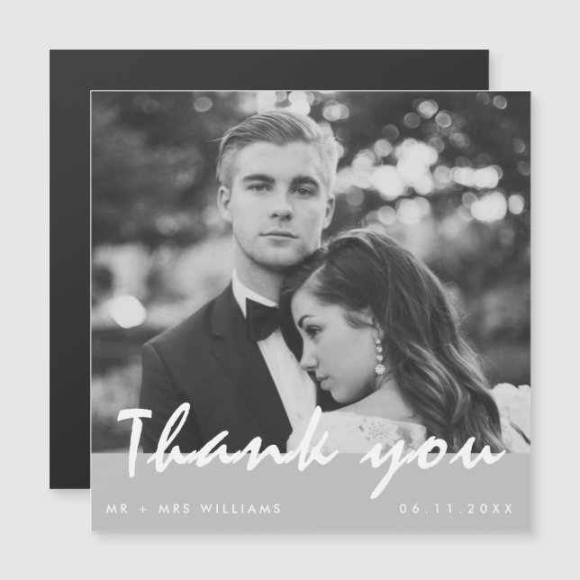 Bröllop Photo Tack Magnet (Fram/baksida)