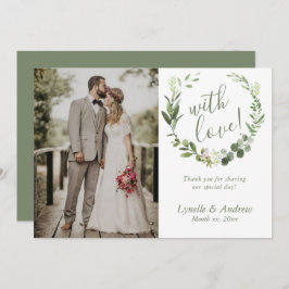 Bröllop Photo Tack med Namn