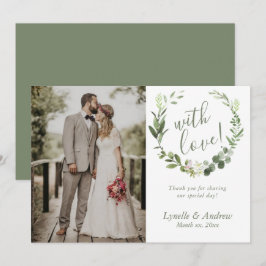 Bröllop Photo Tack med Namn Kort