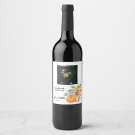 Bröllop Photo Vinflaska Etikett