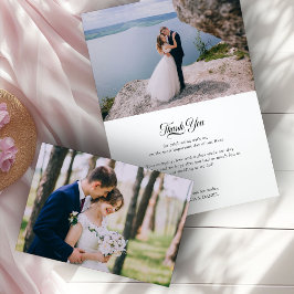 Bröllop Photo WildblomGarden Posy Monogrammmed Tack Kort