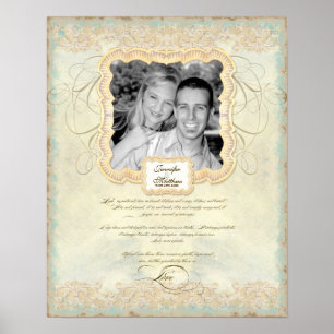 Bröllop Photograf Kärlek Kapitel Baroque Elegant Poster