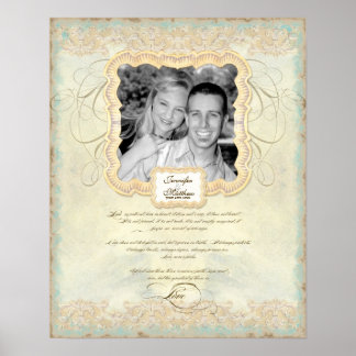 Bröllop Photograf Kärlek Kapitel Baroque Elegant Poster
