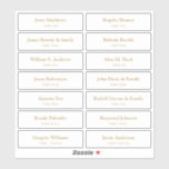 Bröllop Place Card Guest Namn Bordsnummer Guld Klistermärken<br><div class="desc">Enkel att anpassa,  namn och bordsnummer/enskilda bordsnummer för bröllop-kort och namn.</div>