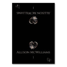 Bröllop Place card-Rosa Heart-Vegetarian Icon