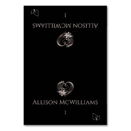 Bröllop Place card-Rosa Heart-Vegetarian Icon Bordsnummer