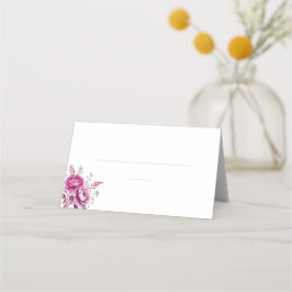 Bröllop Place-kort-Watercolor Magenta Peony Placeringskort