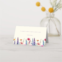 Bröllop Place kort-Wildblomsymfoni- Placeringskort