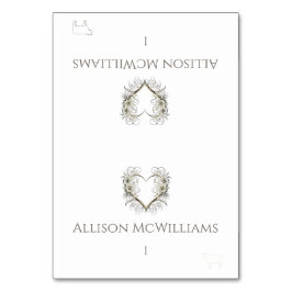 Bröllop Place-Kött-Icon-Flowers Bordsnummer