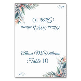 Bröllop Place-Tropical Dream-Fish Icon- Bordsnummer