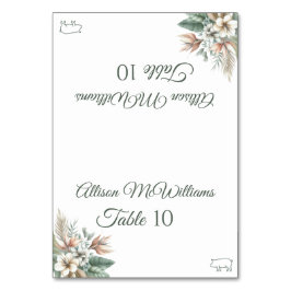 Bröllop Place-Tropical Elegance-Gris Icon- Bordsnummer