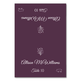 Bröllop Place-Wildblomelegance-Gris Icon- Bordsnummer