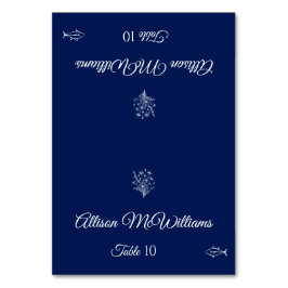 Bröllop Place-Wildblomme Elegance Fish Icon- Bordsnummer