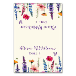 Bröllop Place-Wildblommor Symphony-Poultry Bordsnummer