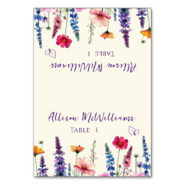 Bröllop Place-Wildblomsymfoni-Vegetarian- Bordsnummer