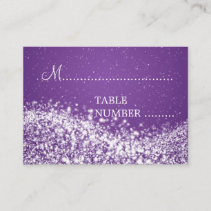 Bröllop Placecards mousserande vågans Lila Placeringskort