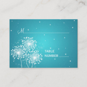Bröllop Placecards Sommar-Gnistra-turkos Placeringskort