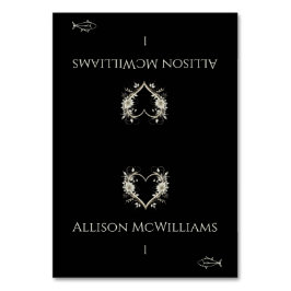 Bröllop Placera kort-Fikon-Blommor med hjärta Bordsnummer